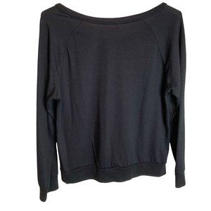 One 7 Six Woman NWT Black Metallic Sweater 2X Draped Back Shimmer Knit Party Y2K